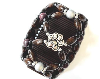 Paw Print Hair Comb, Beaded Dog Lover Gift, Handmade