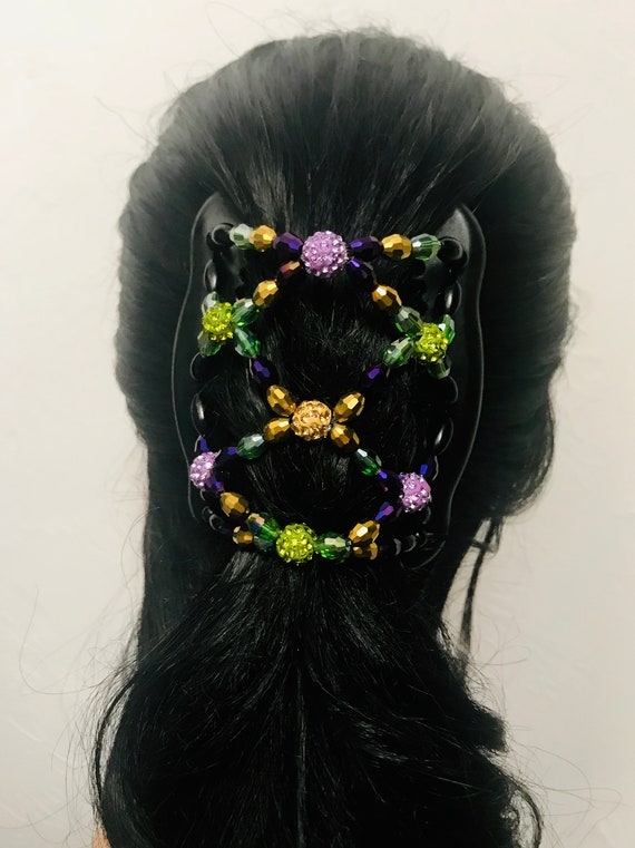 Mardi Gras Hair Clip For Any Type Of Hair Hair Accessory That Etsy
