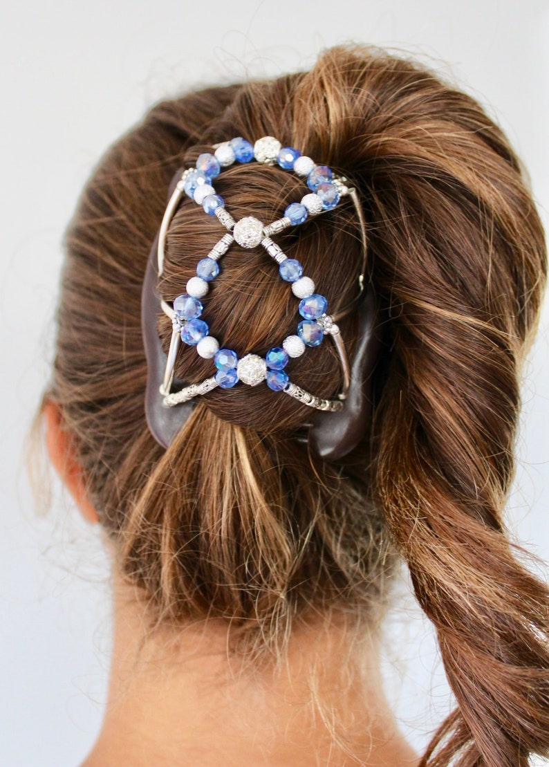 Decorative Hair Comb With Elastic And Beads That Is Perfect Etsy