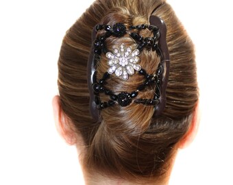 Handmade Beaded Double Comb – Easy Updo Hair Clip, French Twist