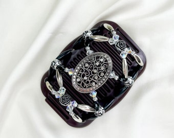 Mother's Day Gift, Hair Accessories, Swarovski Hair Clip, Hair Up Do, Bun Holder, French Twist, Ponytail, Hair Jewelry - Holds Hair All Day