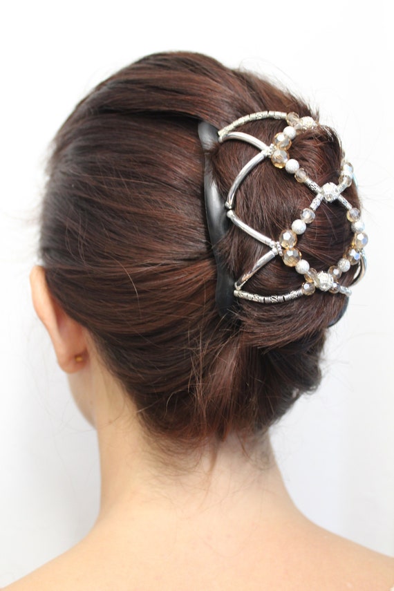 Gift For Her Jeweled Hair Accessory Bun Maker For Any Type Etsy