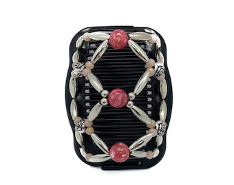 Pink Hair Comb Clip, Valentine's Gift For Her, Hair Accessories for Women with Thin, Thick, Long, Shorter Hair Types, Easy Updo, Holds Well!