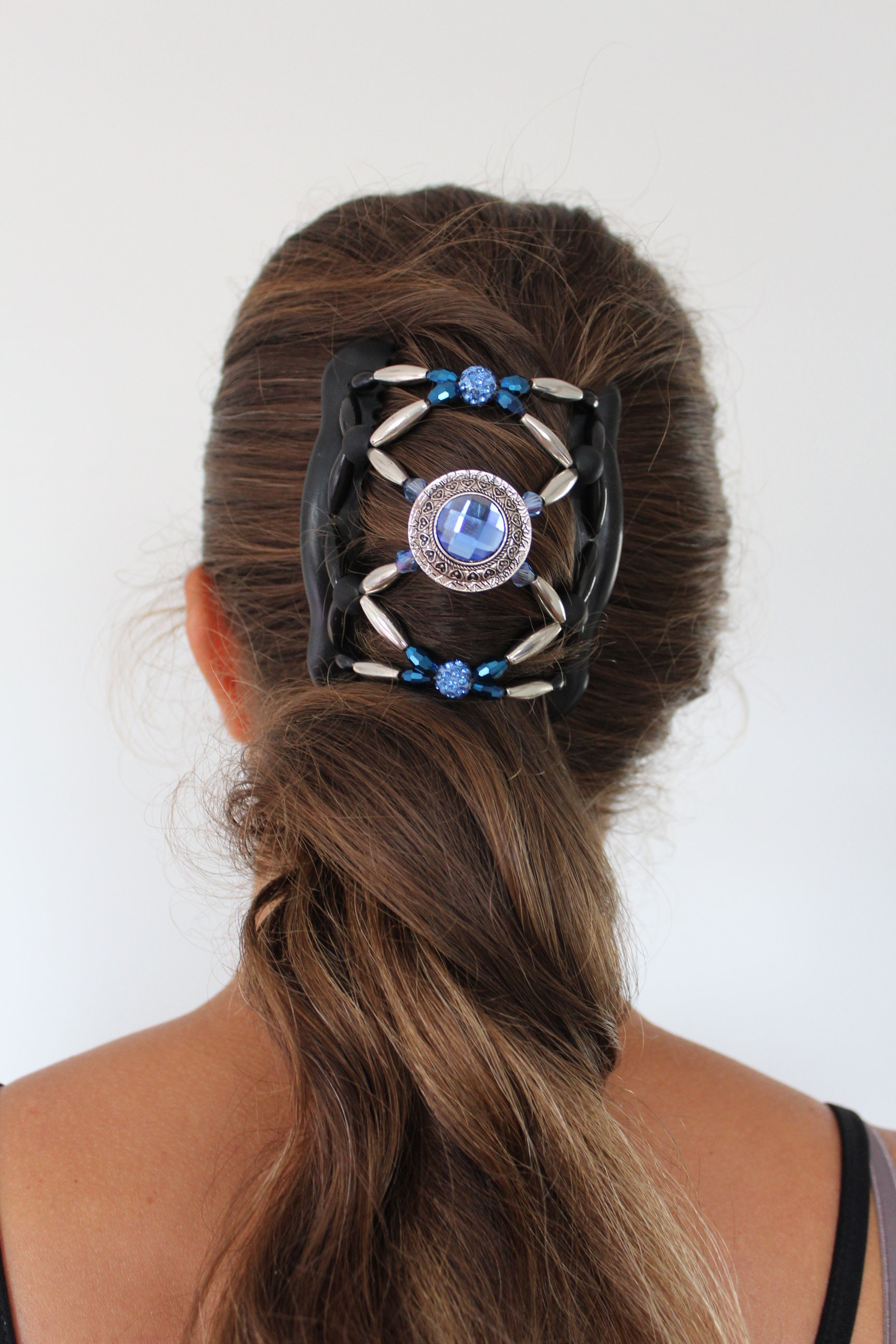 Hair up Do Magic Clip Deep Blue Crystal Hair Accessory Double - Etsy Hair up Do Magic Clip Deep Blue Crystal Hair Accessory Double - Etsy