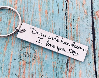 Conduisez en toute sécurité beau cadeau pour hommes, je vous aime porte-clés - conduisez en toute sécurité - voyage - chauffeur - voyage - être cher - cadeau spécial - voyageur - camion -