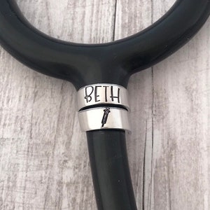 Stethoscope ID tag - nurse gift - student nurse gift - stethoscope name tag - stethoscope personalized name tag - custom made for nurse