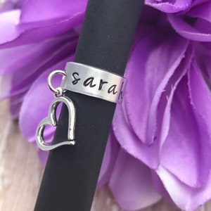 Stethoscope ID tag with charm attached  - nurse gift - student nurse gift - stethoscope name tag - stethoscope personalized name tag