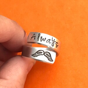 Custom ring wrap ring Custom hand stamped ring very sturdy ring great gift fun piece of jewelry custom made ring wrap around image 2