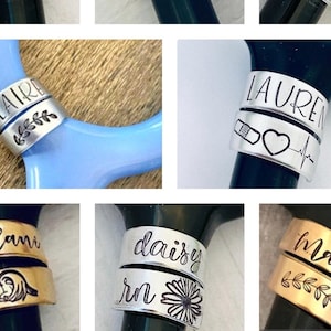 Stethoscope ID tag - stethoscope charm nurse gift - student nurse gift - stethoscope name tag - stethoscope personalized name tag - custom