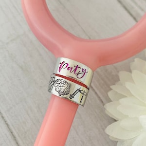Stethoscope ID tag - nurse gift - student nurse gift - stethoscope name tag - stethoscope personalized name tag - custom made for nurse