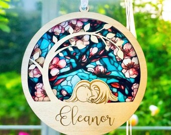 sun catcher  infant loss, baby memorial, Baby Sympathy gift, poem card Memorial suncatcher, sympathy gift, loss of Personalized