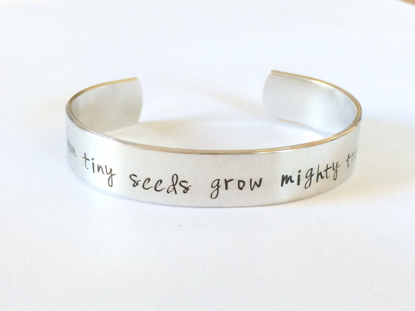 Teacher Gift - From Tiny Seeds Grow Mighty Trees - Hand Stamped ...