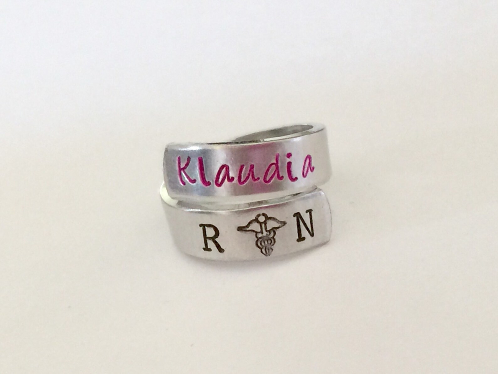 RN Ring RN / Nurses / Nursing Student / Nurse Gift - Hand Stamped Ring ...