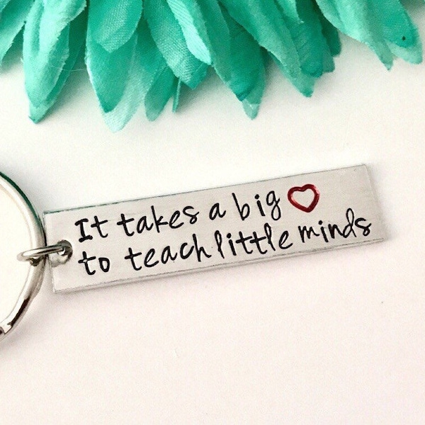 Teacher gift -it takes a big heart to teach little minds - great for teachers, teacher aids, child care providers - great gift