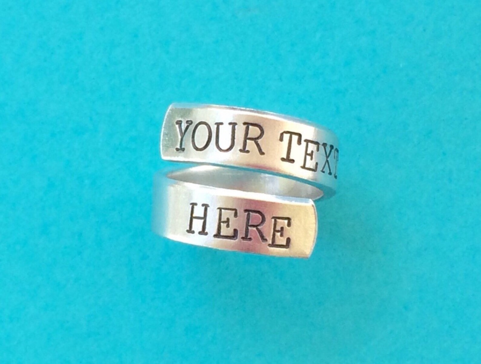 Personalized Ring Custom Hand Stamped Ring Very Sturdy Etsy