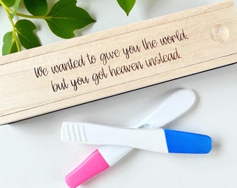 Baby loss keepsake box, miscarriage baby, memorial miscarriage, remembrance infant loss engraved pregnancy test box, test keepsake box