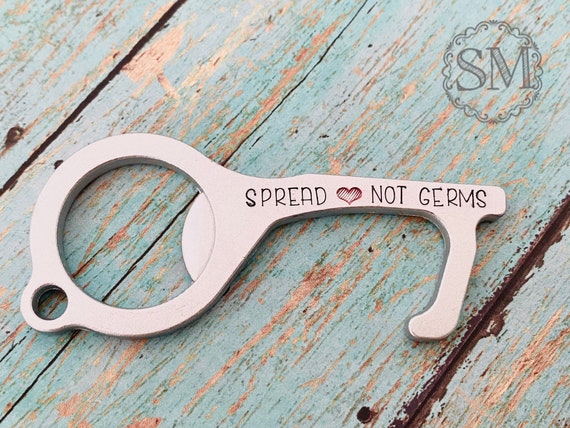 Door opener, button pusher, keychain ring, no contact elevator pusher,  contactless,touch free, touch less everyday carry