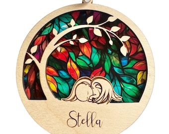 sun catcher  infant loss, baby memorial, Baby Sympathy gift, poem card Memorial suncatcher, sympathy gift, loss of Personalized