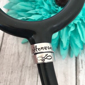 Stethoscope ID tag - nurse gift - student nurse gift - stethoscope name tag - stethoscope personalized name tag - custom made for nurse