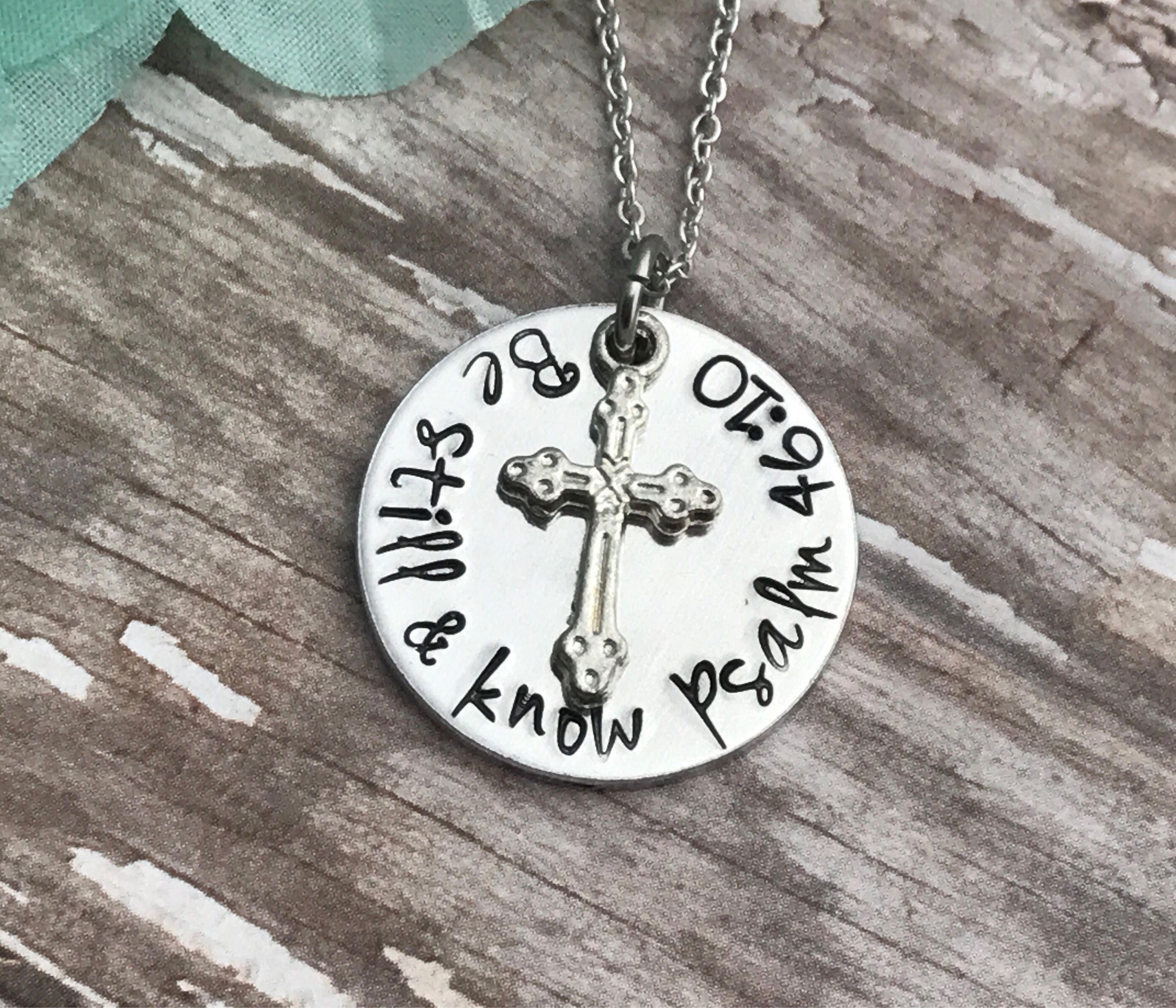 Religious necklace bible verse religion gift god | Etsy