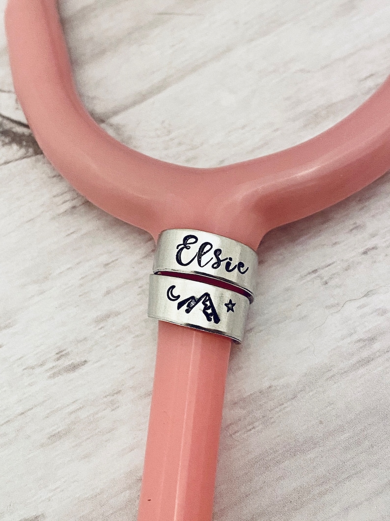 Stethoscope ID tag nurse gift stethoscope charm student nurse gift stethoscope name tag stethoscope personalized name tag custom image 6