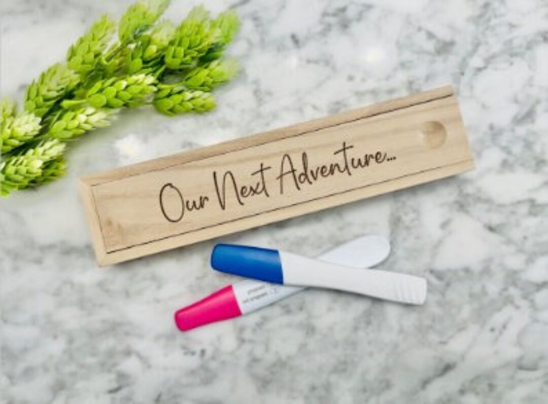Pergent Test Box Pregnancy ANNOUNCMENT Engraved Pregnancy Test Box, Test Keepsake, Gift ...