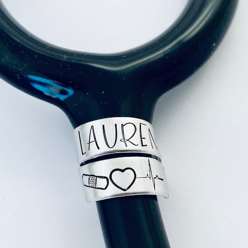 Stethoscope ID Tag Gold Nurse Gift Student Nurse Gift Etsy
