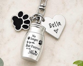pet cremation keepsake keychain ,pet memorial urn, loss of pet, personalized memorial,  dog cat pet remembrance, pet urn