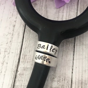 Stethoscope ID tag - nurse gift - student nurse gift - stethoscope name tag - stethoscope personalized name tag - custom made for nurse