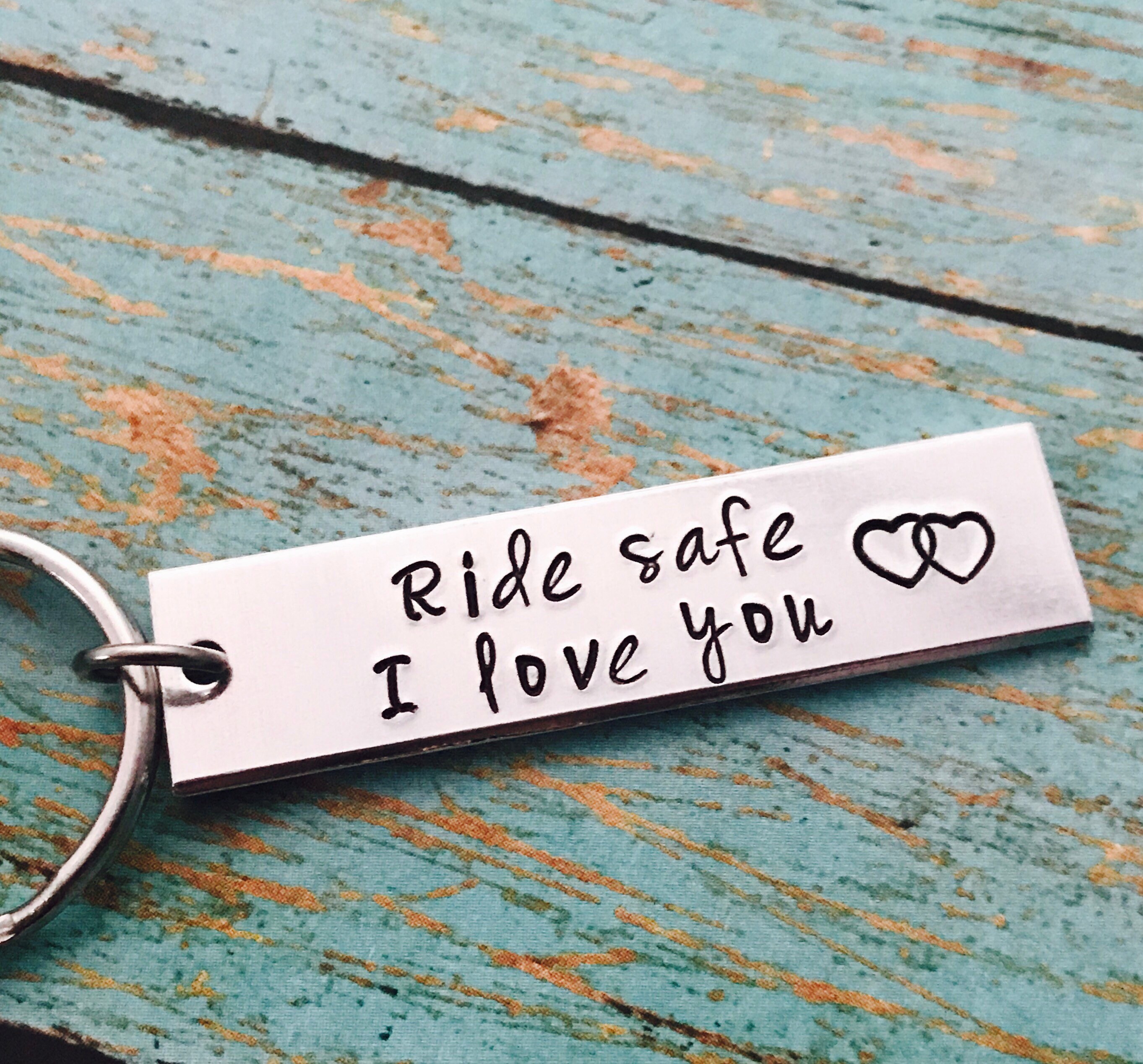 Ride safe i love you keychain drive safe travel driver Etsy