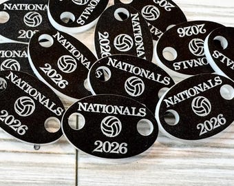 Custom volleyball shoe charm, Shoe charm, sports team athletic dance team , custom shoe charm tag, shoe lace tag, cheerleader team gift,