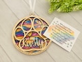 Rainbow bridge pet, sun catcher, suncatcher pet memorial, personalized name, dog / cat/  pet remembrance, paw with saying and name