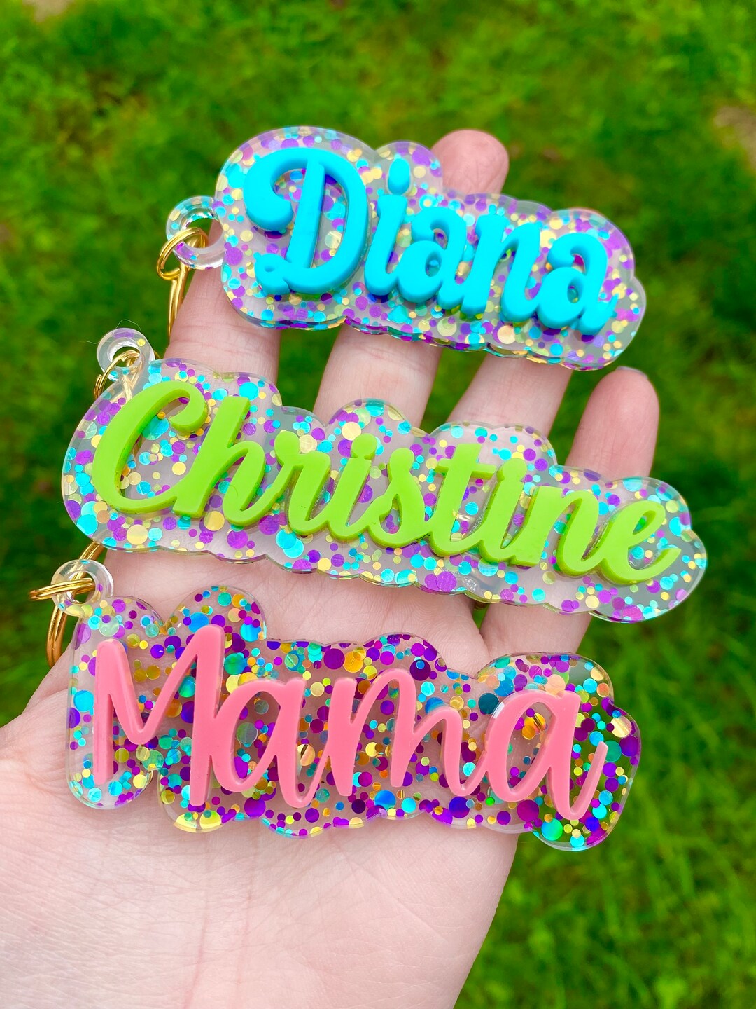 Acrylic Keychain, Backpack Tags, Personalized Keychains, 3D Keychain ...