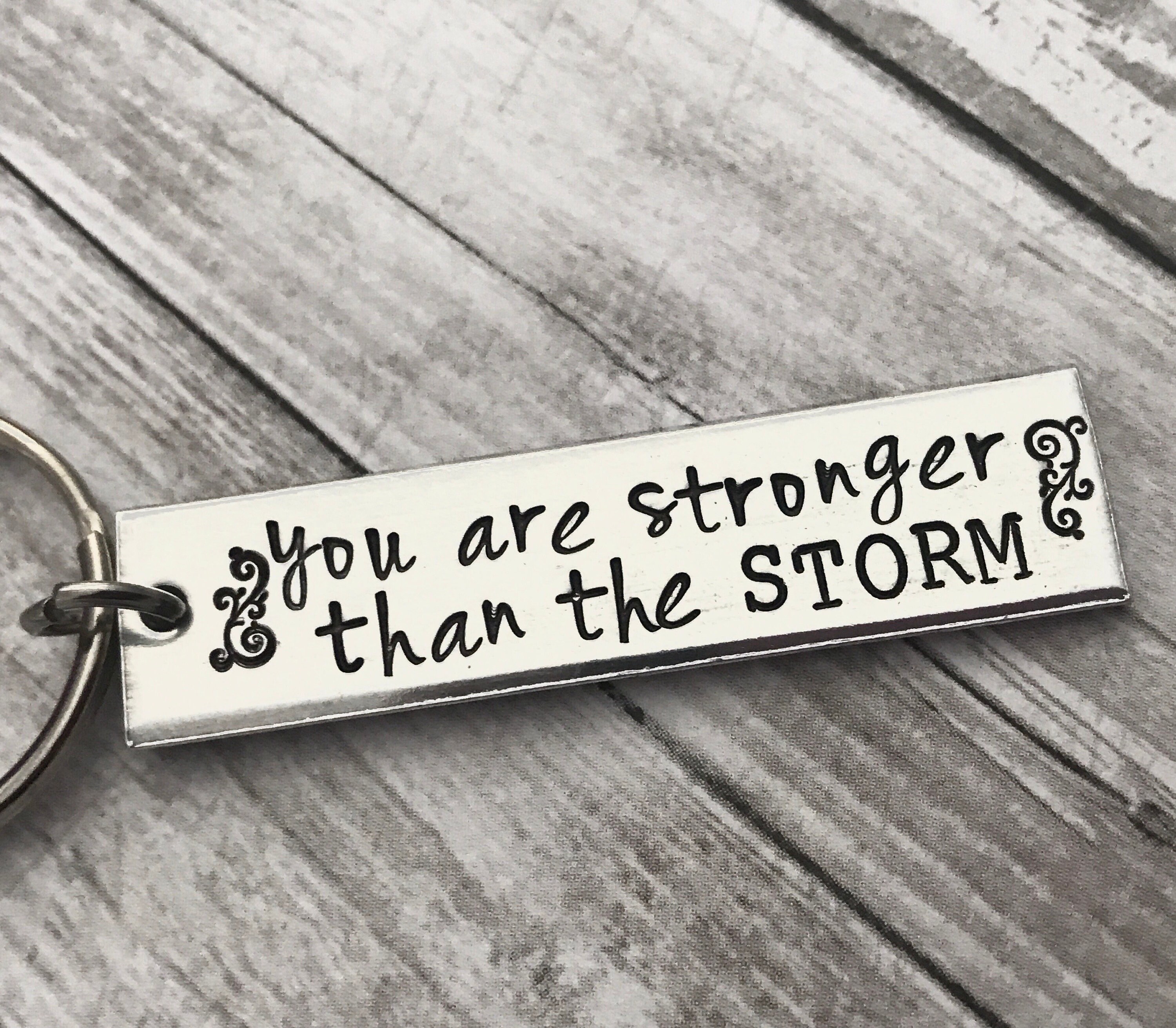 You Are Stronger Than You Think Inspirational Keychain- you are stron –  Jenn's Handmade Jewelry