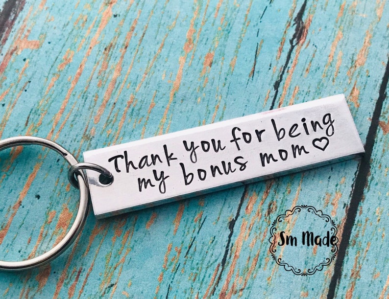 Bonus mom keychain step mom gift keychain bonus mom Etsy