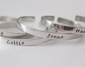 Personalized NAME Bracelet cuff- You choose the Name - made just for you - custom bracelet