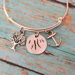 Bracelet jonc Finger Lakes - New York Lakes - Bracelet jonc - Fingerlakes - Upstate NY - The Finger Lakes - Lake Fun - Cadeau