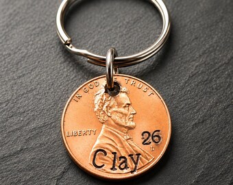 Graduation gift penny , Graduation keychain, Class of 2026, personalized name, Graduate gift, High school grad, handstamped, Graduation coin