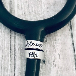 RN Graduation  gift Stethoscope ID tag - nurse gift - student nurse gift - stethoscope name tag - stethoscope personalized name tag - custom