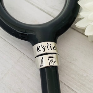 Stethoscope ID tag - nurse gift - student nurse gift - stethoscope name tag - stethoscope personalized name tag - custom made for nurse