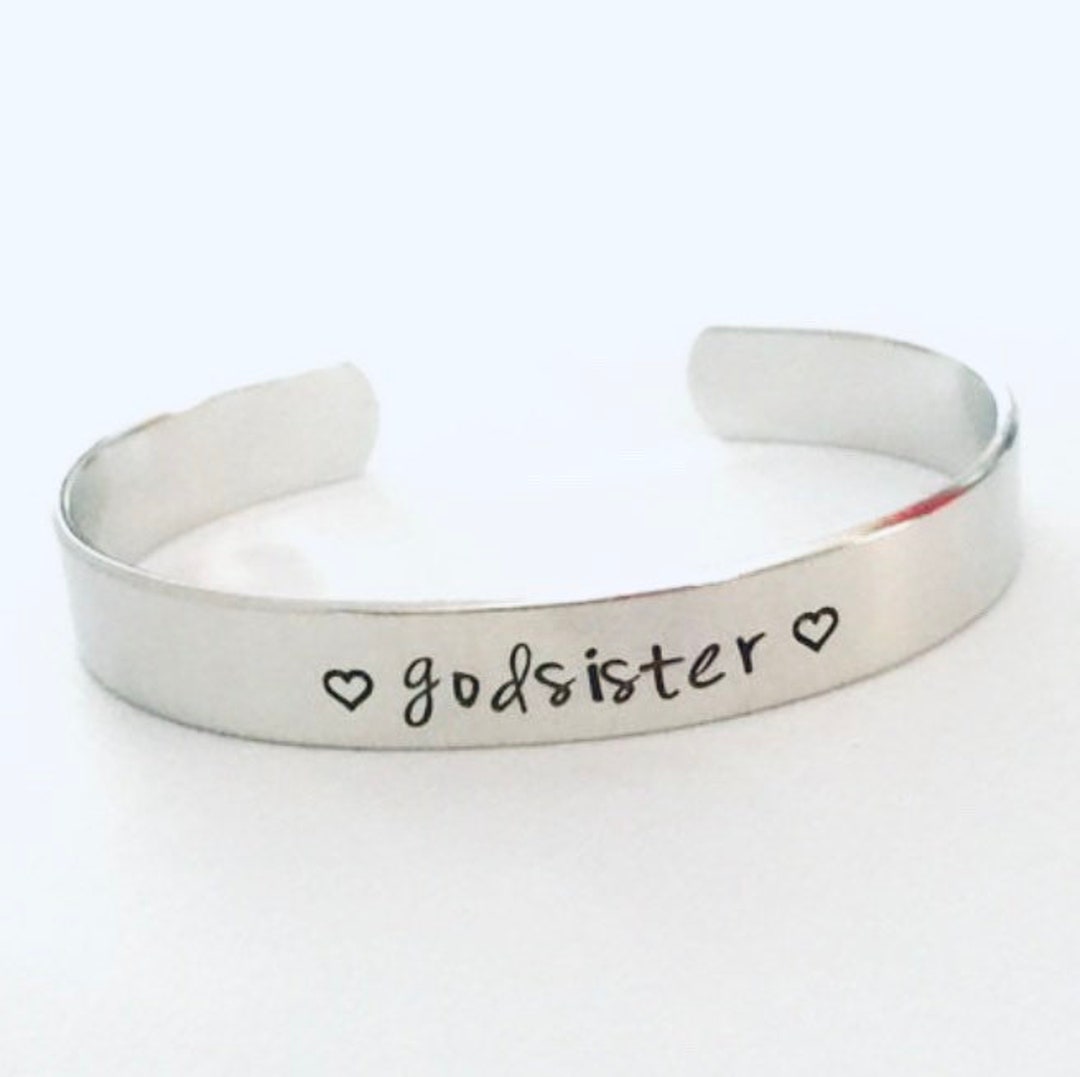 Godsister Cuff Hand Stamped Cuff Sister Bracelet Great - Etsy