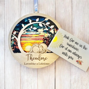 Baby loss sun catcher  infant loss, baby memorial, Baby Sympathy gift, poem card Memorial suncatcher, sympathy gift, loss of Personalized