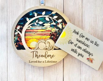 Baby loss sun catcher  infant loss, baby memorial, Baby Sympathy gift, poem card Memorial suncatcher, sympathy gift, loss of Personalized