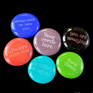 Word stone , stone, pocket pebble,  your personalized saying, keepsake, worry stone, pocket stone, Pocket rock, glass stone, personalized