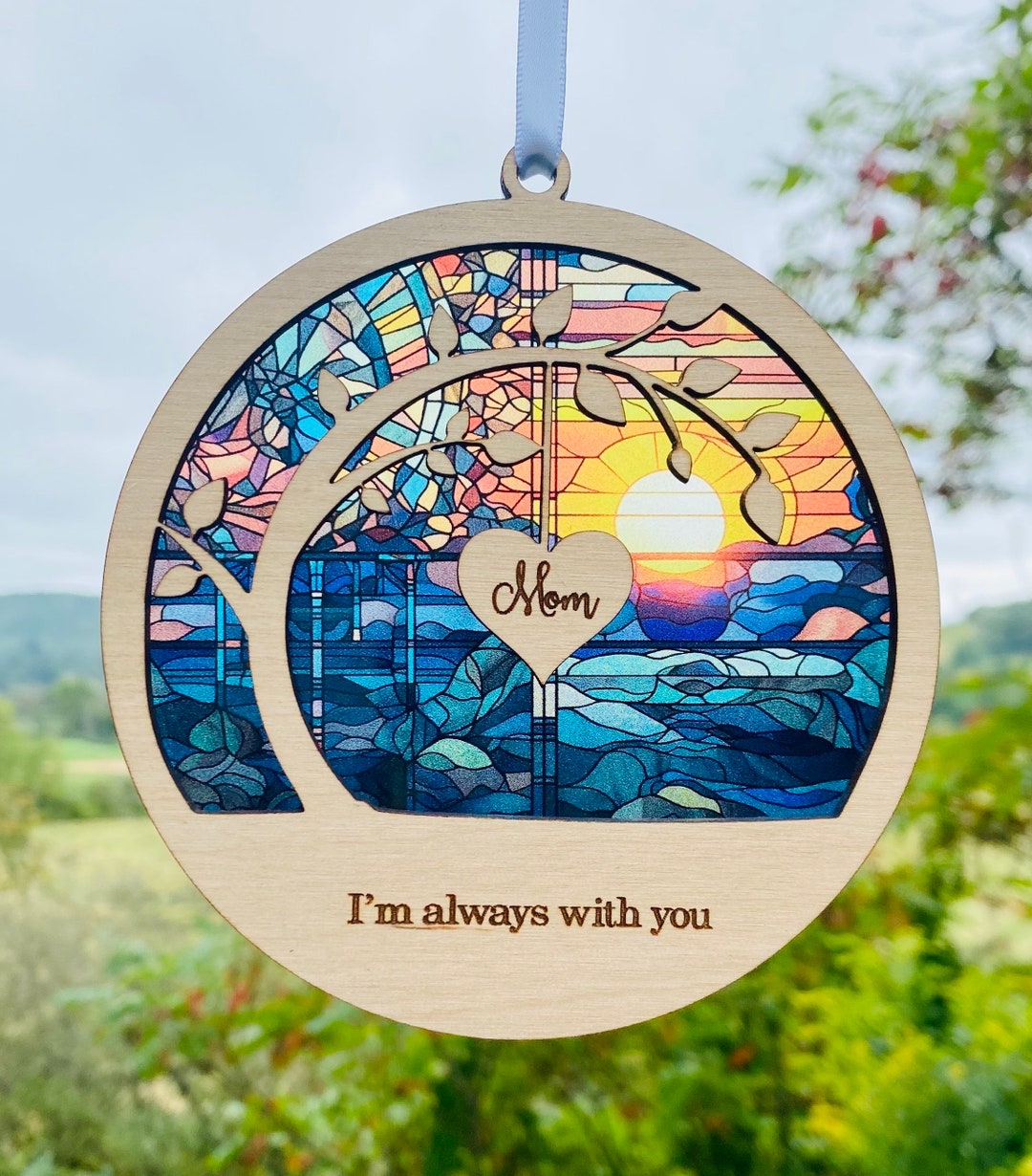 Sun Catcher Sympathy Gift Poem Card Memorial Suncatcher Etsy