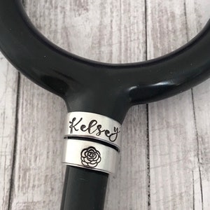 Stethoscope ID tag - nurse gift - student nurse gift - stethoscope name tag - stethoscope personalized name tag - custom made for nurse