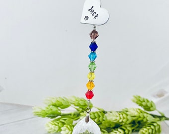 Rainbow bridge pet, sun catcher, suncatcher pet memorial, personalized name, dog / cat/  pet remembrance