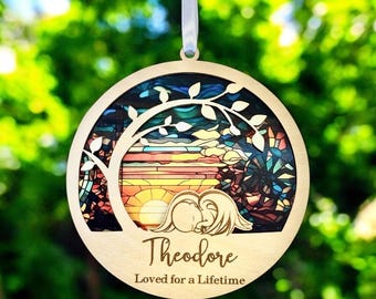 Baby loss sun catcher  infant loss, baby memorial, Baby Sympathy gift, poem card Memorial suncatcher, sympathy gift, loss of Personalized