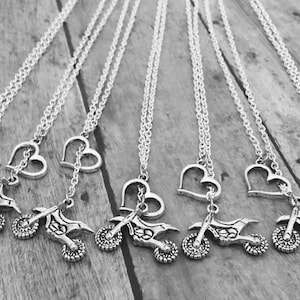 Dirtbike rider Lariat Necklace -  Motor cross rider - dirt bike rider