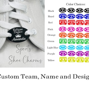 Custom cheer shoe charm, Shoe charm, sports team athletic dance team , custom shoe charm tag, shoe lace tag, cheerleader team gift,